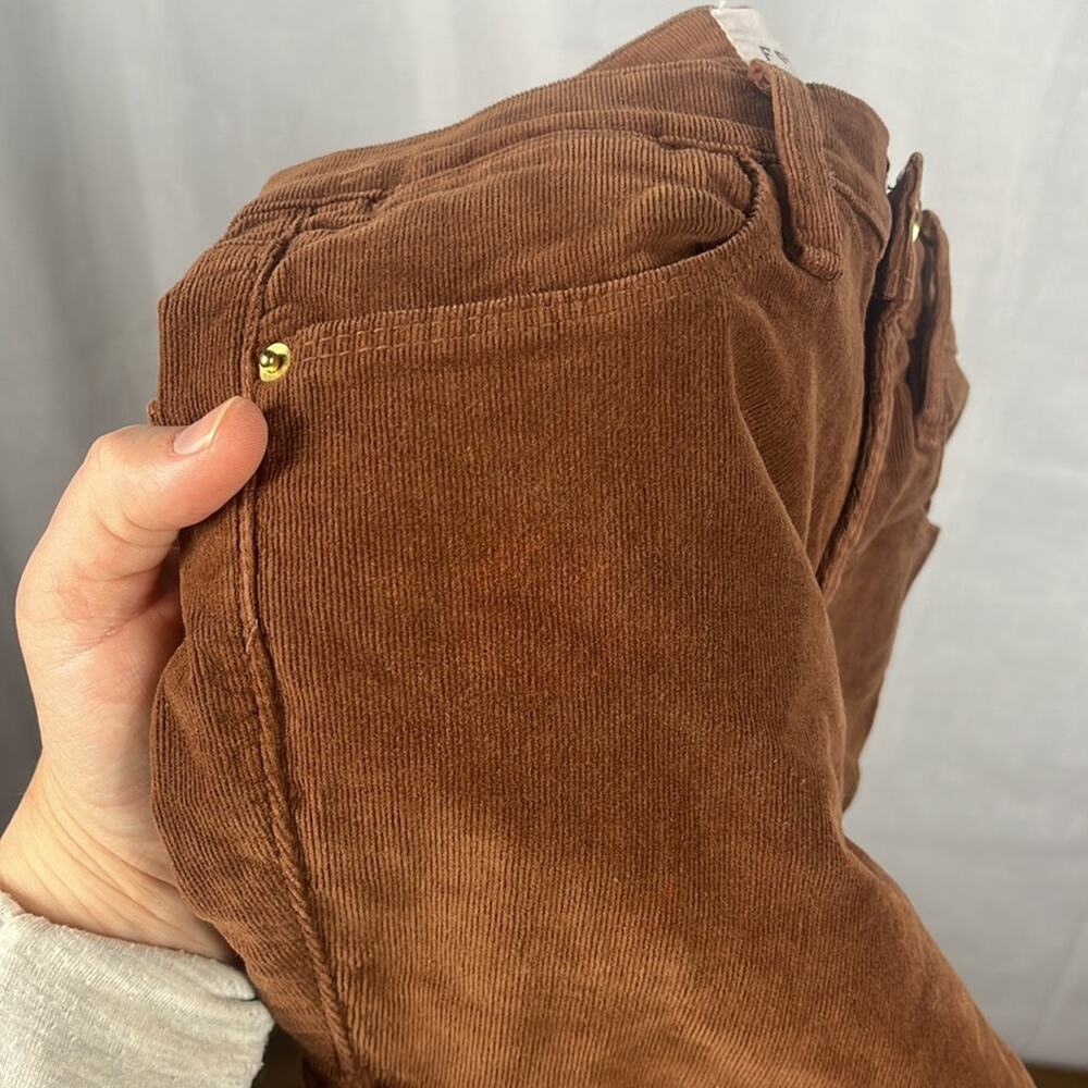 FRAME Revolve Le High Skinny Velvet Skinny Pants in Brown. - Picture 10 of 10